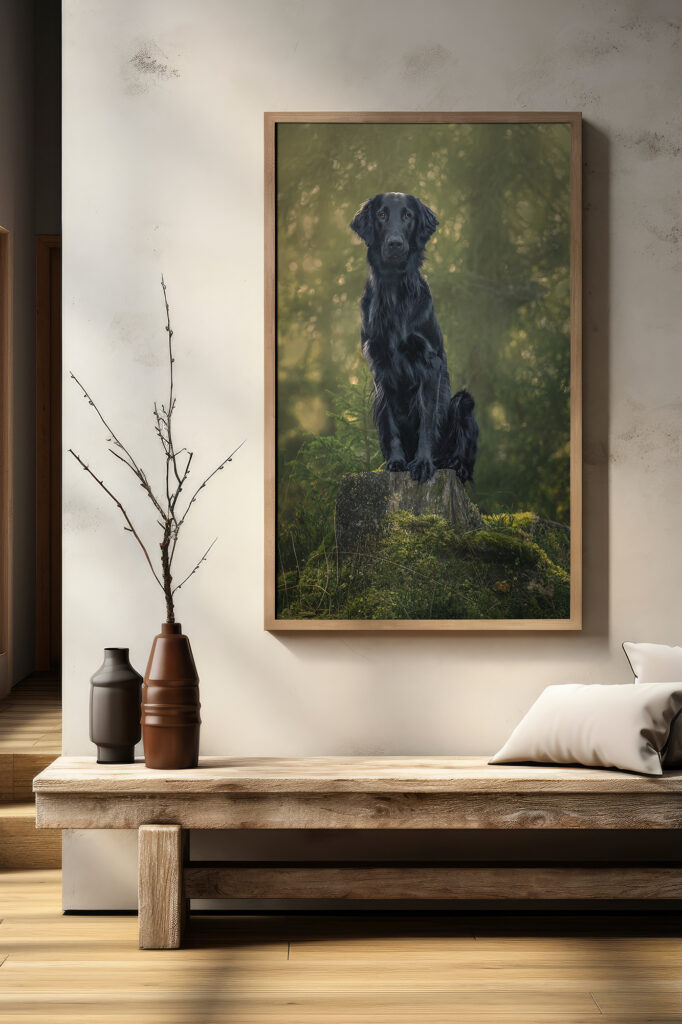 kundemockups veggbilde flip skog